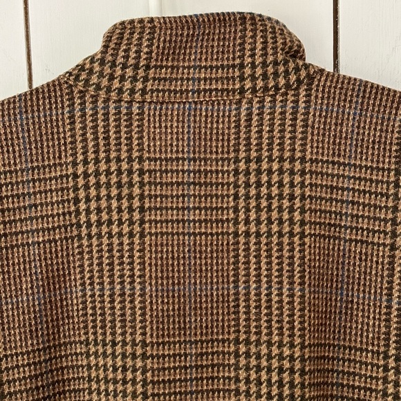Orvis 100% Wool Houndstooth Roadmaster Tweed Bomber Jacket Size M - Picture 7 of 10